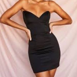 House of CB the ChouChou dress in black satin sz S